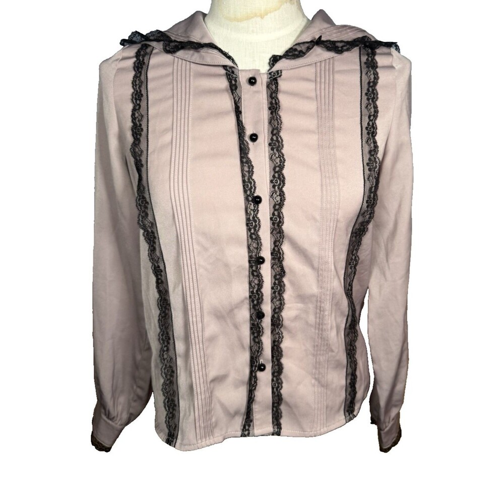 MA*RS Japan Sailor Collar Lilac Lace Blouse Kawaii Coquette Jirai Kei